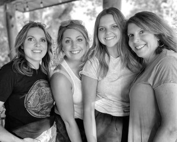 Liz Griffith and daughters | The team behind A Farm Chick's Closet is a family of farm girls sharing modern and fashionable women's clothing