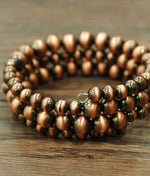 Copper Navajo Pearl Wrap Bracelet