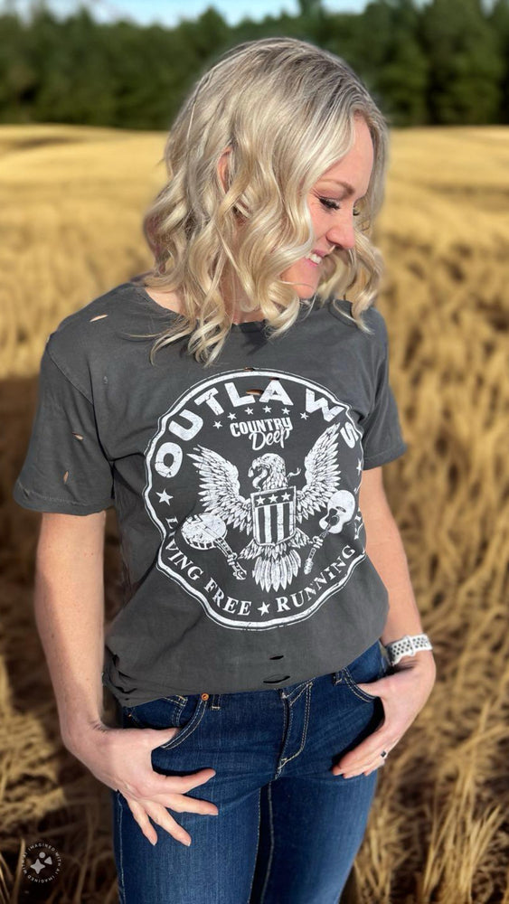 Outlaw Distressed Tee