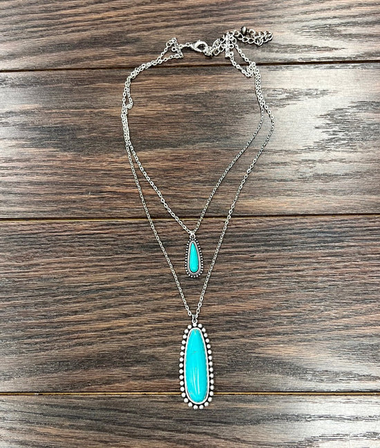 Double Trouble Turquoise Necklace