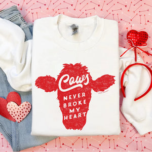 
            
                Load image into Gallery viewer, Cows Never Broke My Heart Crewneck
            
        