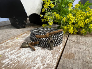 Navajo Pearl Wrap Bracelet with Charm