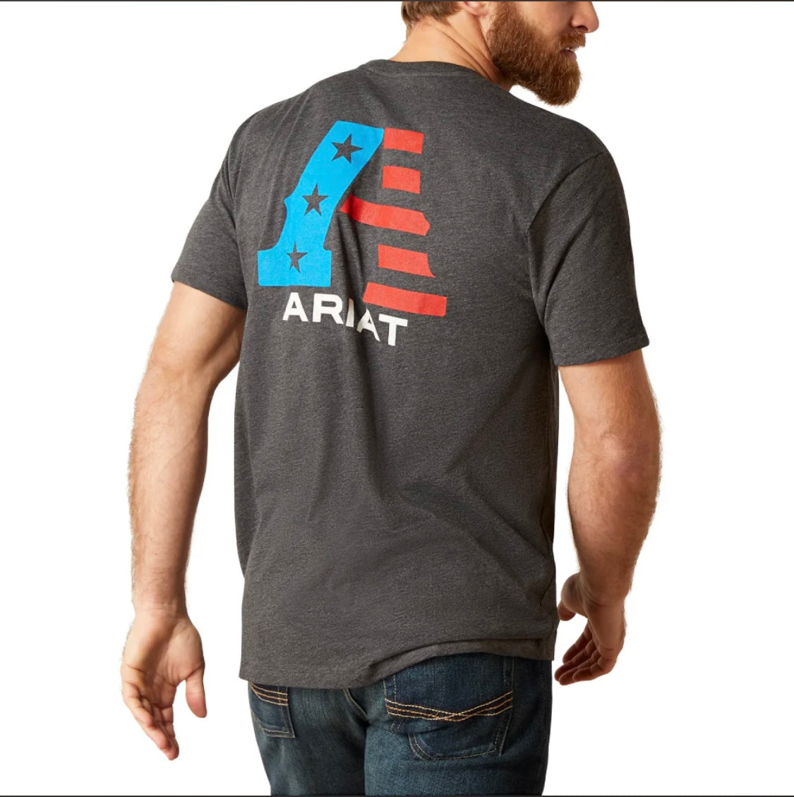 Ariat Playera Logo Bandera - Men's T-Shirt