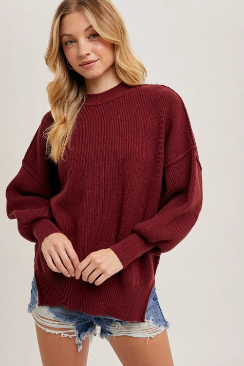 Maci Maroon Sweater