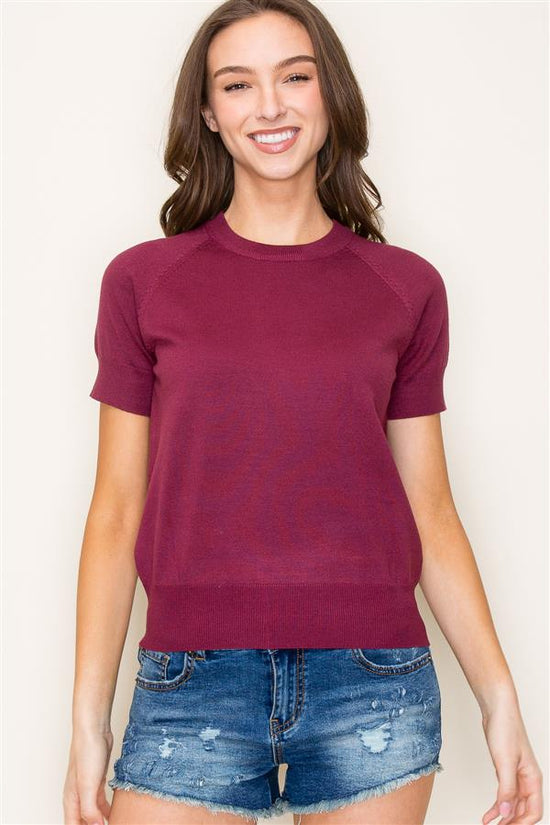 Meredith Mulberry Sweater