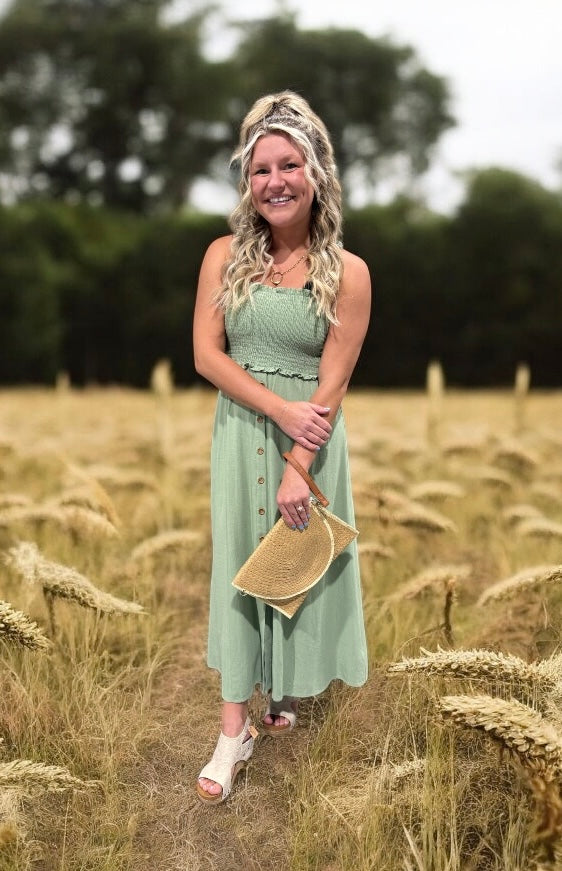 Loving the Sun - Dress (Available in Cactus Grreen Cactus Green / Small Loving the Sun - Dress (Available in Cactus Grreen Cactus Green / Small