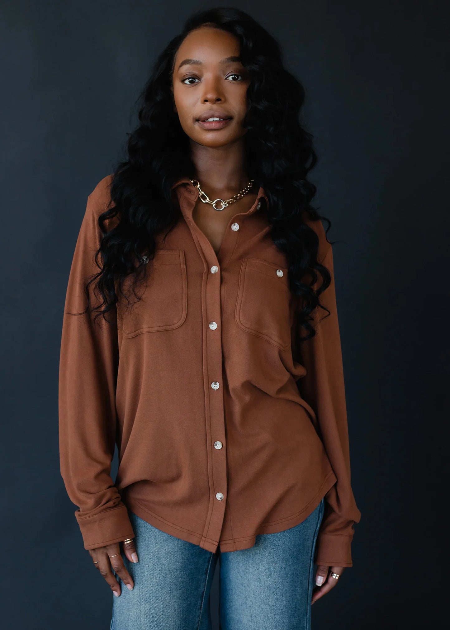 Babs Brown Button-Up