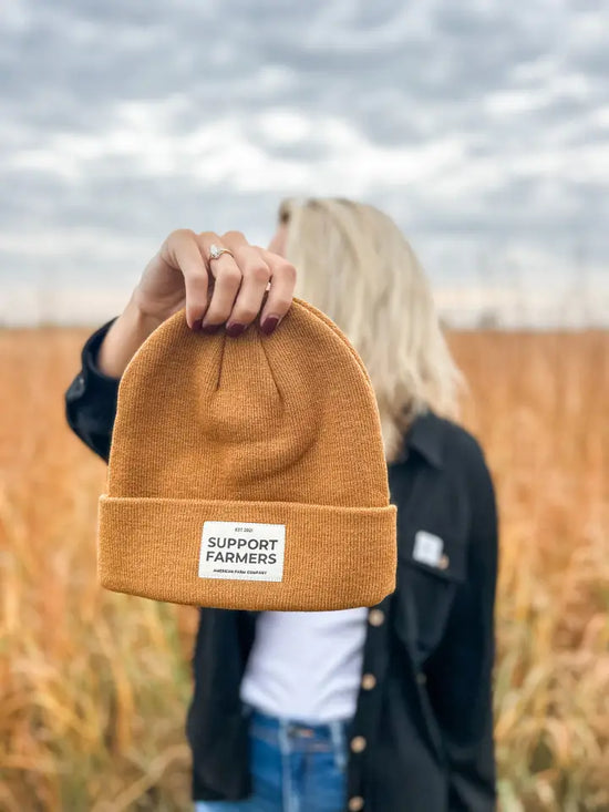 Western Coyote "Support Farmers" Beanie