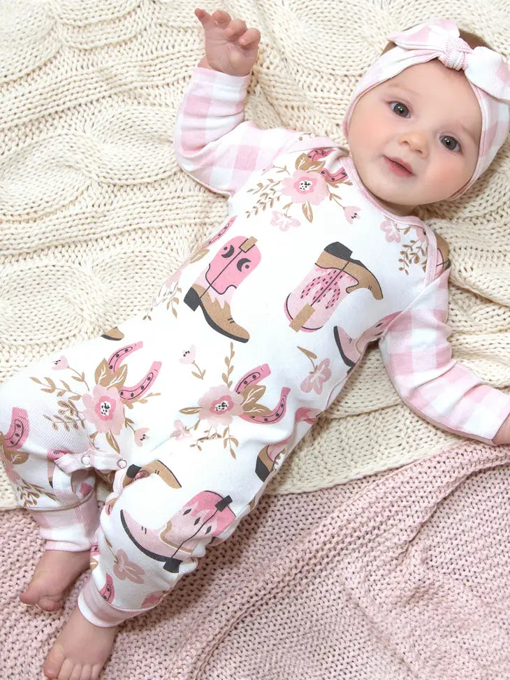 
            
                Load image into Gallery viewer, Oh Baby Cowgirl Romper
            
        